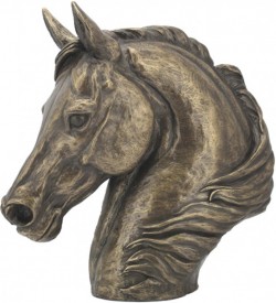 Bronze Horse Head Sculpture by Harriet Glen