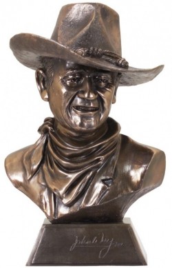 John Wayne (Licensed) Bronze Cowboy Bust 39cm with Certificate