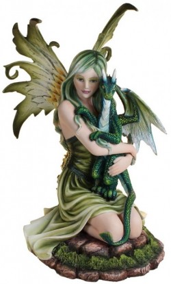 Forest Fairy and Dragon Figurine 29cm